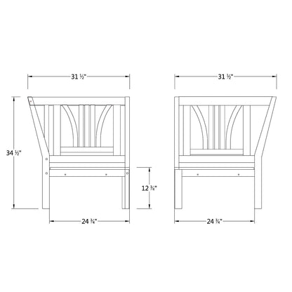 Set da giardino componibile Cambridge Casual Lowell in teak da 8 pezzi con cuscino