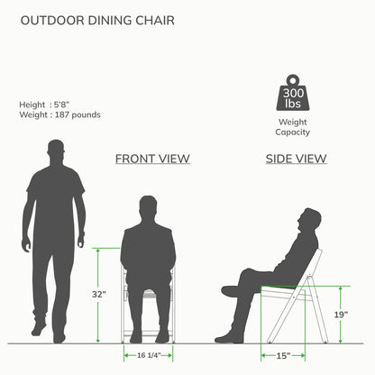 Set da pranzo pieghevole da esterno Cambridge Casual Miami da 7 pezzi in teak con cuscino per seduta Sunbrella