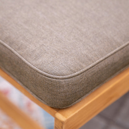 Set da pranzo pieghevole da esterno Cambridge Casual Miami da 7 pezzi in teak con cuscino per seduta Sunbrella