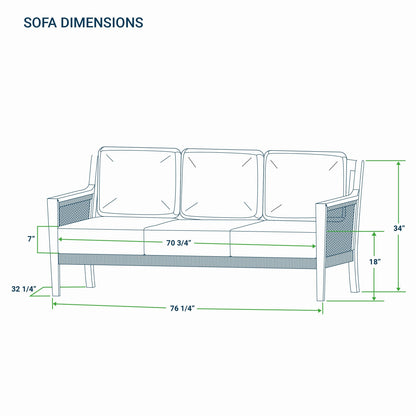Set da conversazione per esterni Cambridge Casual Nassau in legno di teak, 4 pezzi