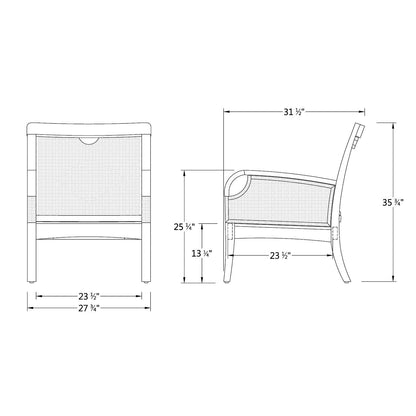 Set da esterno Cambridge Casual Palma, 3 pezzi, in teak e vimini, con cuscino GRATUITO