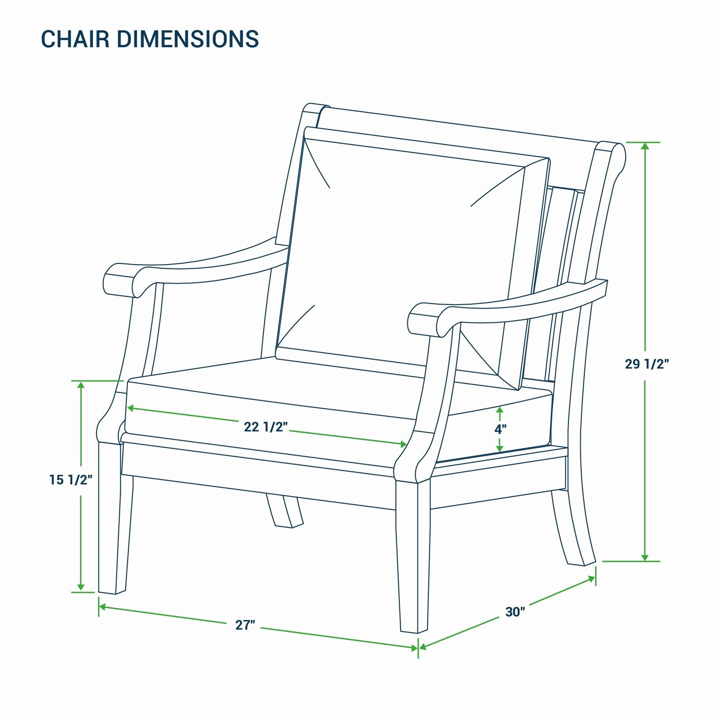Set da conversazione per patio in legno di teak Cambridge Casual Robin da 4 pezzi