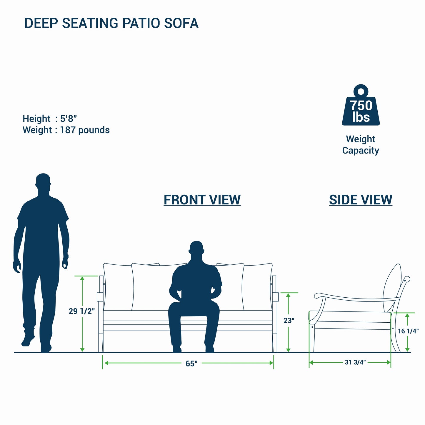 Set da conversazione per patio in legno di teak Cambridge Casual Robin da 4 pezzi