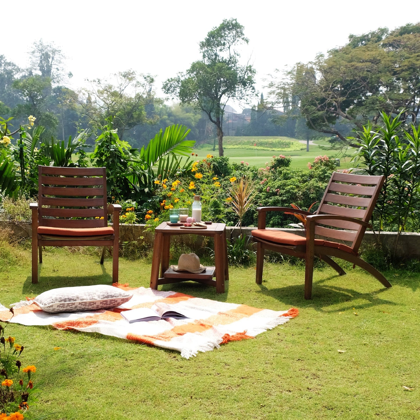 Set da esterno Cambridge Casual West Lake da 3 pezzi con cuscino