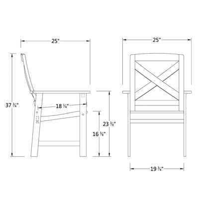 Set da pranzo per patio Cambridge Casual West Lake da 6 pezzi