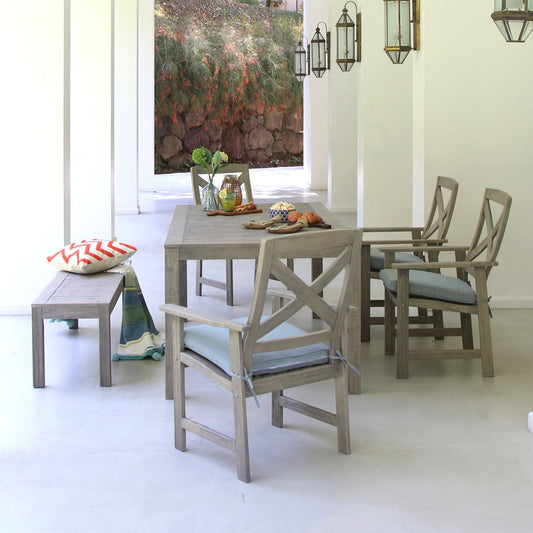 Set da pranzo per patio Cambridge Casual West Lake da 6 pezzi