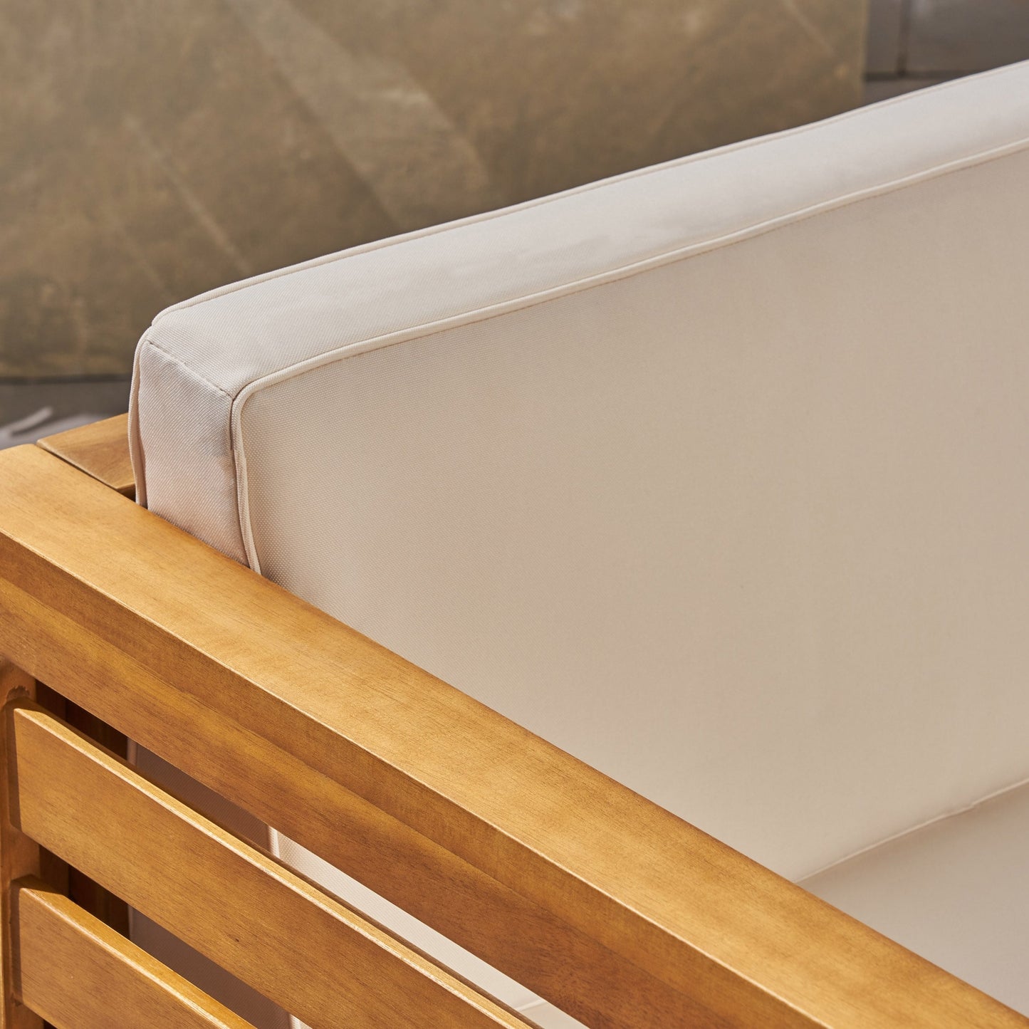 Set di divani Cambridge Outdoor Wood da 5 pezzi di Christopher Knight Home