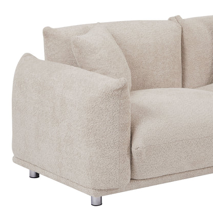 Divano Camel Modern 111 oversize a 3 posti con gambe in metallo e struttura in legno massello per soggiorno