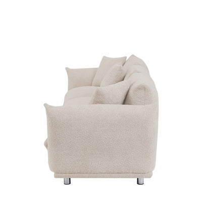 Divano Camel Modern 111 oversize a 3 posti con gambe in metallo e struttura in legno massello per soggiorno