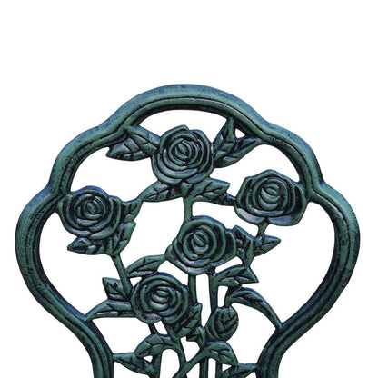 Set da bistrot Camellia in alluminio pressofuso Verdi Green, 3 pezzi, con tavolo e 2 sedie