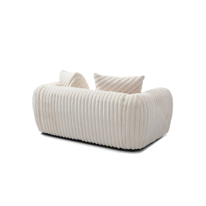Divano dritto in poliestere con braccioli Pillow Top Cancun da 70 pollici, colore bianco