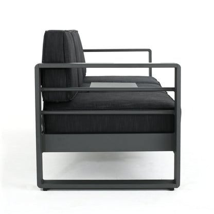 Set da salotto Cape Coral in alluminio da 7 pezzi con braciere di Christopher Knight Home