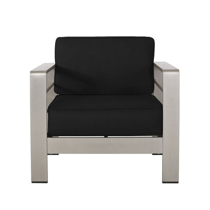 Set da esterno Cape Coral in alluminio e Sunbrella da 5 posti con cuscini di Christopher Knight Home