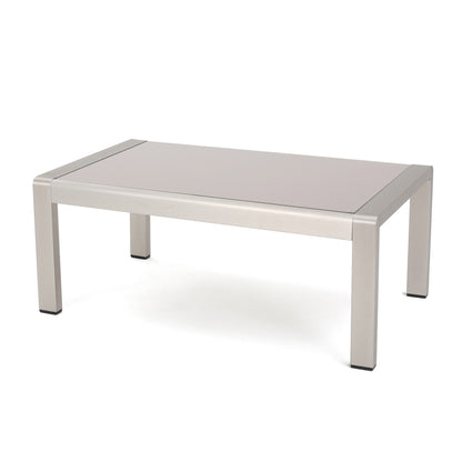 Set da esterno Cape Coral in alluminio e Sunbrella da 5 posti con cuscini di Christopher Knight Home