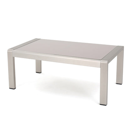 Set da esterno Cape Coral in alluminio e Sunbrella da 5 posti con cuscini di Christopher Knight Home