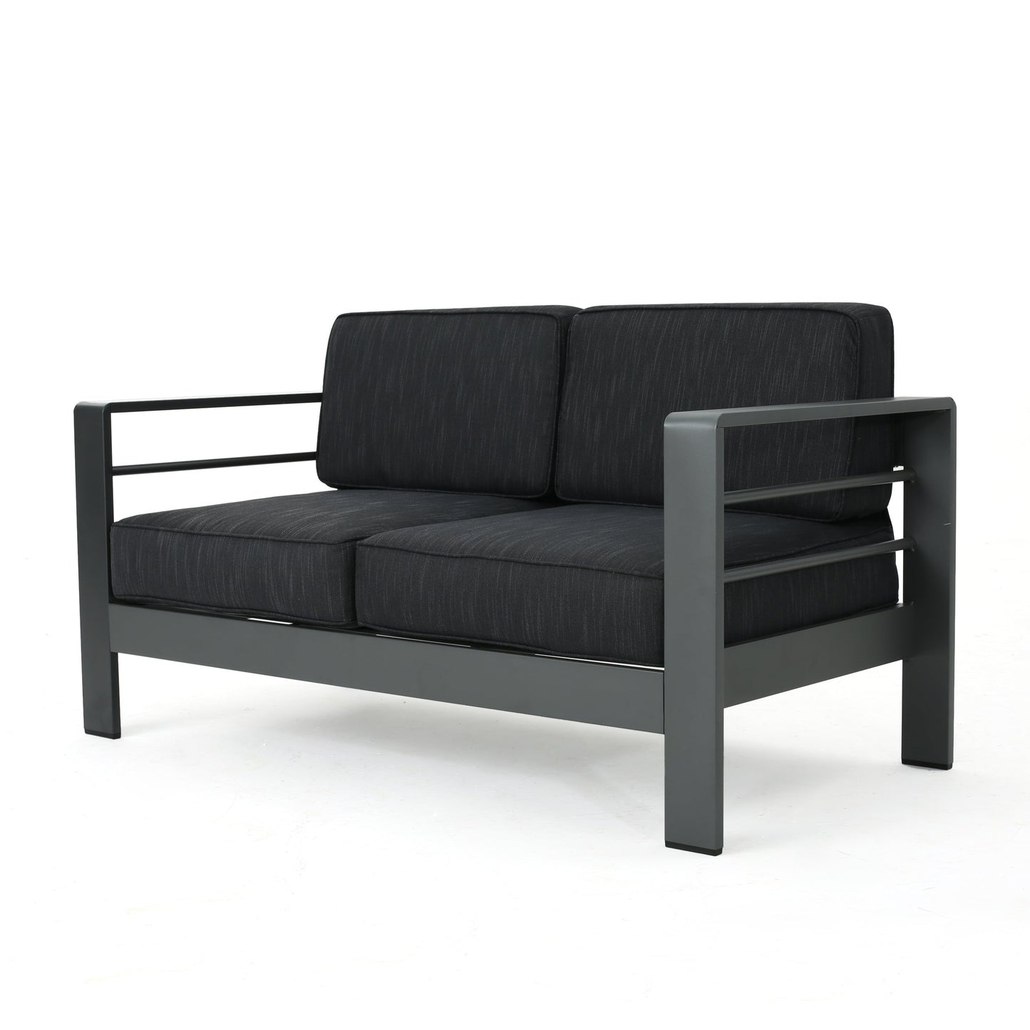 Set da giardino con tavolo da fuoco e chaise longue Cape Coral Grey da 5 pezzi di Christopher Knight Home