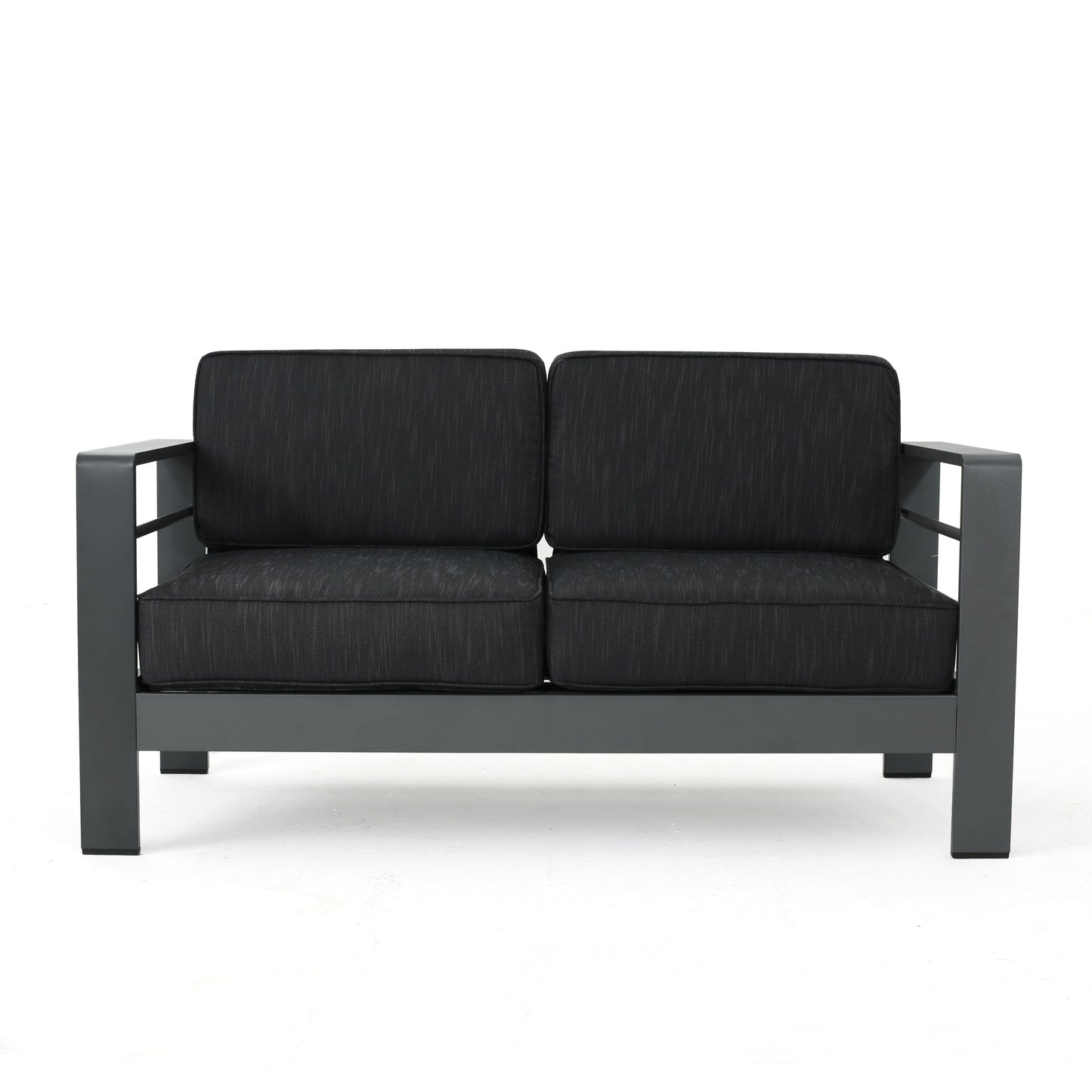 Set da giardino con tavolo da fuoco e chaise longue Cape Coral Grey da 5 pezzi di Christopher Knight Home