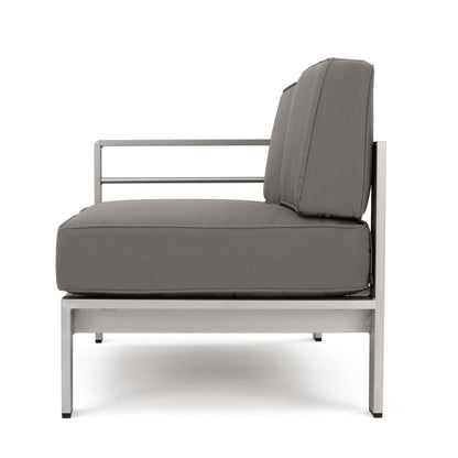 Divano componibile e tavolo a forma di U in alluminio da 11 posti Cape Coral Outdoor di Christopher Knight Home