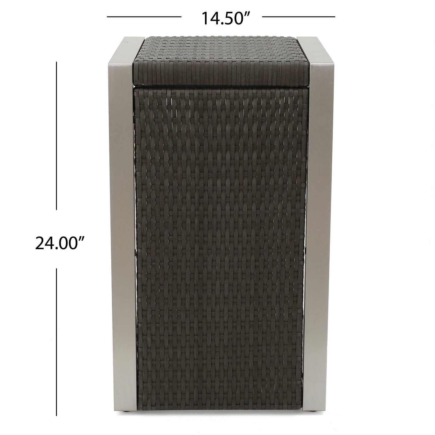 Set di poltrone da esterno Cape Coral in alluminio a 2 posti con tavolino laterale e pouf di Christopher Knight Home