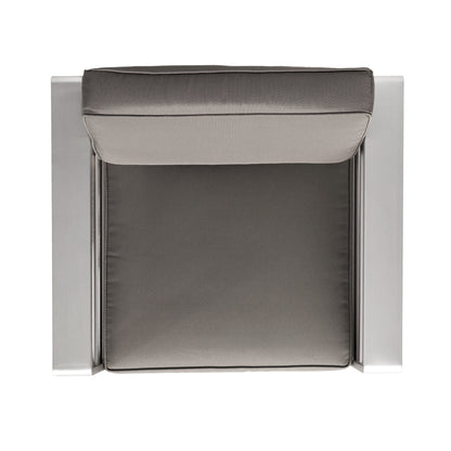 Set di poltrone da esterno Cape Coral in alluminio a 2 posti con tavolino laterale e pouf di Christopher Knight Home