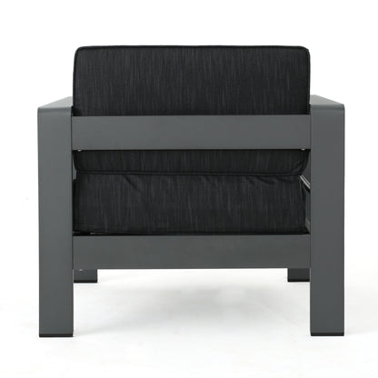 Set di tavolo e poltrona da esterno in alluminio a 2 posti Cape Coral di Christopher Knight Home