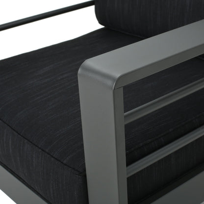 Set di tavolo e poltrona da esterno in alluminio a 2 posti Cape Coral di Christopher Knight Home