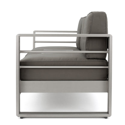 Set di divani da esterno in alluminio a 5 posti Cape Coral con 2 tavolini laterali di Christopher Knight Home