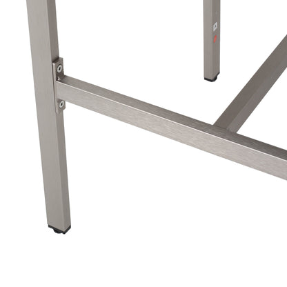 Set da bar quadrato in alluminio da 5 pezzi Cape Coral Outdoor di Christopher Knight Home