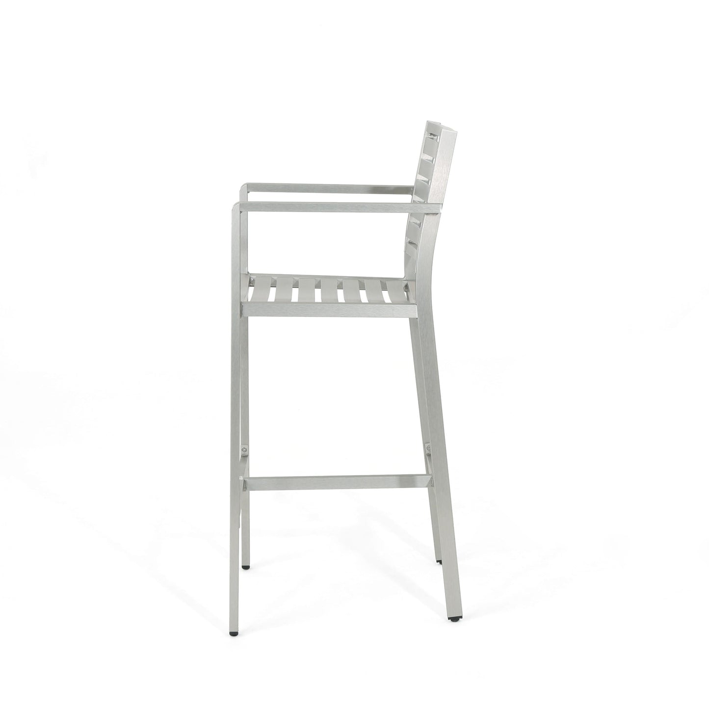 Set da bar quadrato in alluminio da 5 pezzi Cape Coral Outdoor di Christopher Knight Home