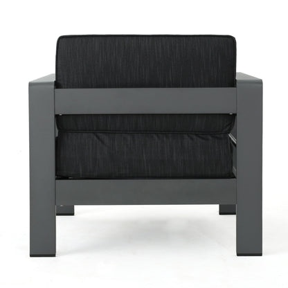 Set da esterno Cape Coral in alluminio da 3 pezzi con cuscini di Christopher Knight Home