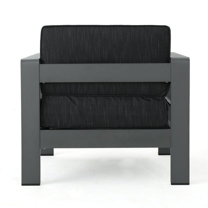 Set da esterno Cape Coral in alluminio da 5 pezzi con cuscini di Christopher Knight Home