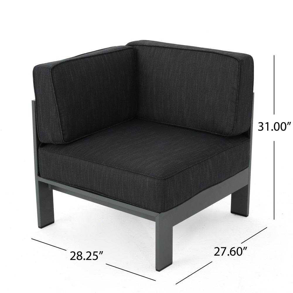 Divano componibile in alluminio per esterni Cape Coral di Christopher Knight Home