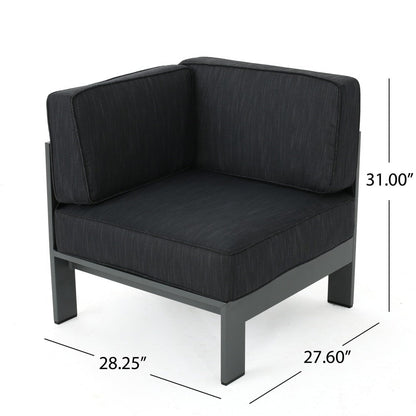 Divano componibile in alluminio per esterni Cape Coral di Christopher Knight Home