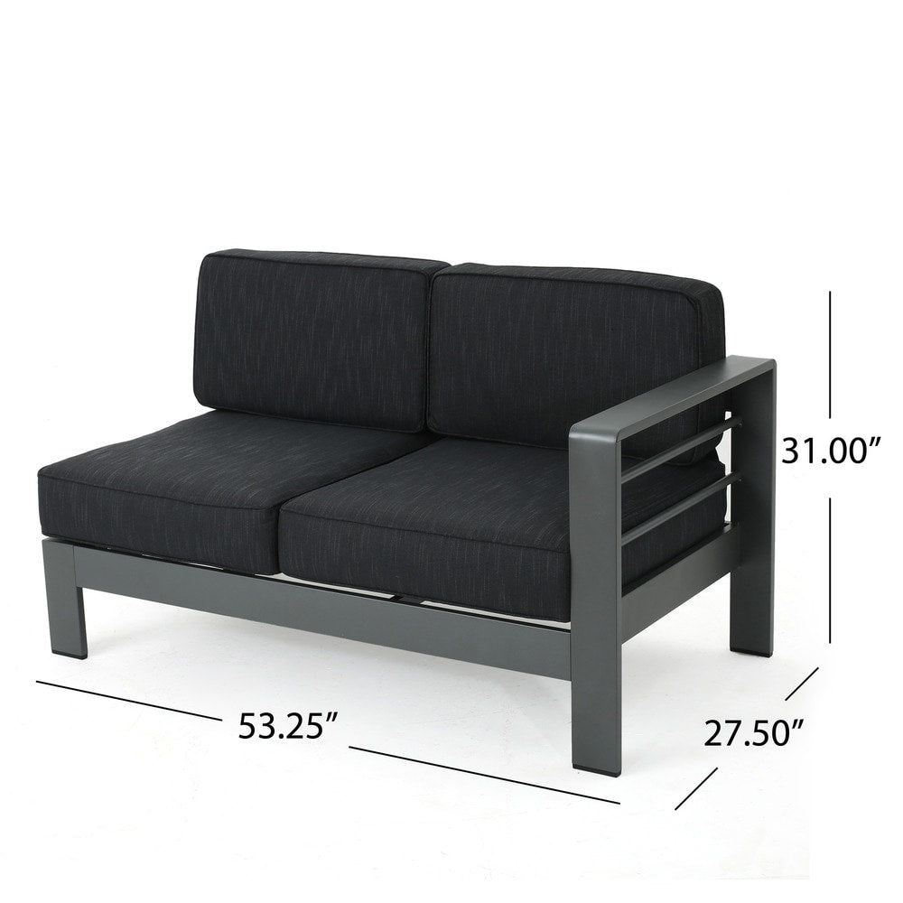 Divano componibile in alluminio per esterni Cape Coral di Christopher Knight Home