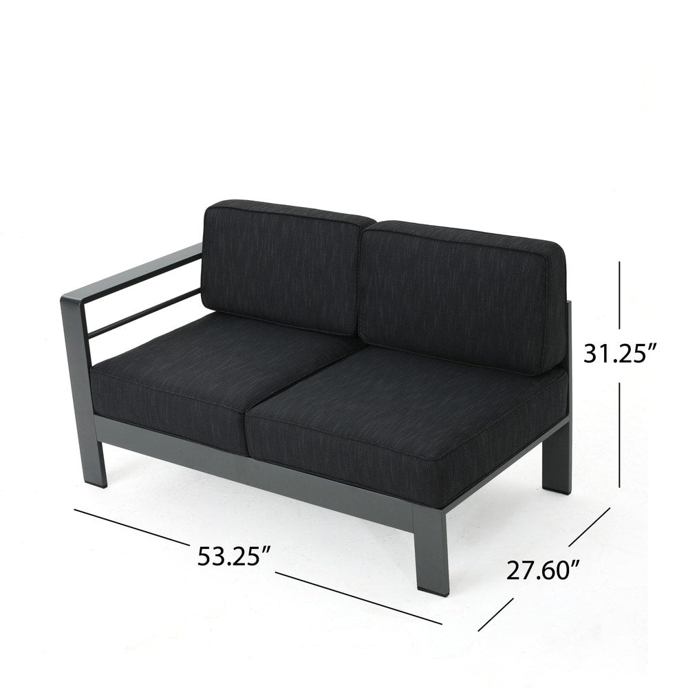 Divano componibile in alluminio per esterni Cape Coral di Christopher Knight Home