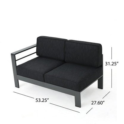 Divano componibile in alluminio per esterni Cape Coral di Christopher Knight Home