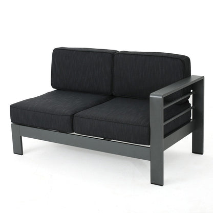 Divano componibile in alluminio per esterni Cape Coral di Christopher Knight Home