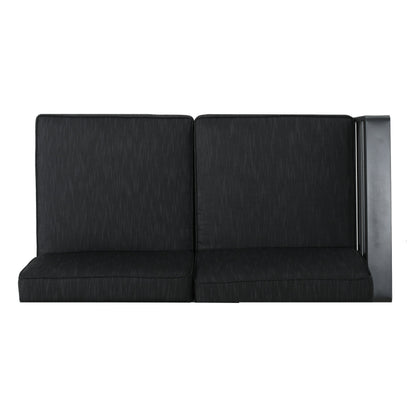 Set di divani componibili da esterno in alluminio Cape Coral con tavolo da fuoco di Christopher Knight Home