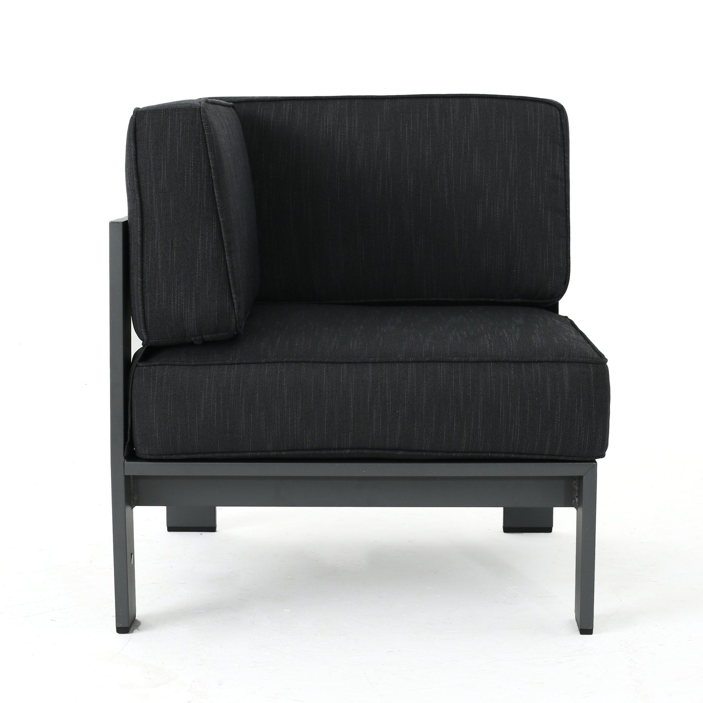 Set di divani componibili da esterno in alluminio Cape Coral con tavolo da fuoco di Christopher Knight Home