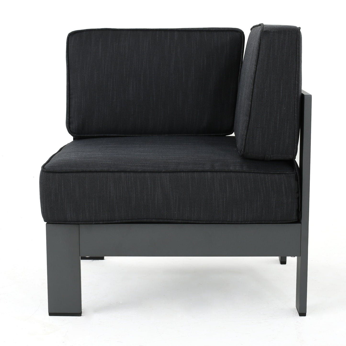 Set di divani componibili da esterno in alluminio Cape Coral con tavolo da fuoco di Christopher Knight Home