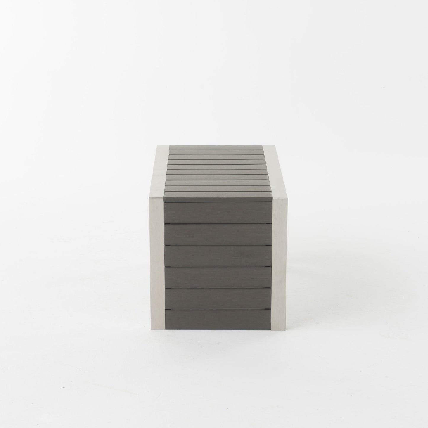 Set da esterno in alluminio Cape Coral da 3 pezzi con tavolo a forma di C di Christopher Knight Home