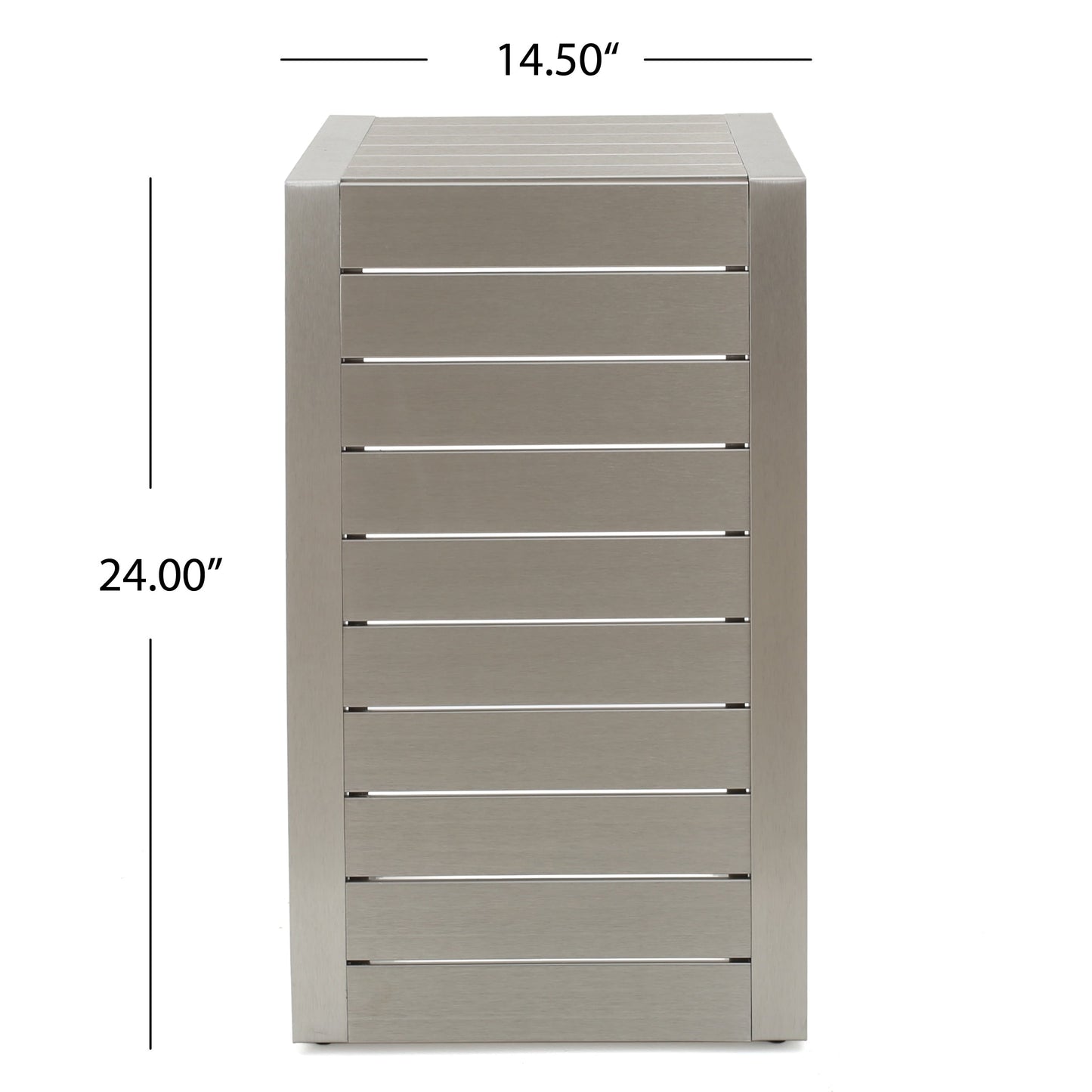 Set da esterno in alluminio Cape Coral da 3 pezzi con tavolo a forma di C di Christopher Knight Home