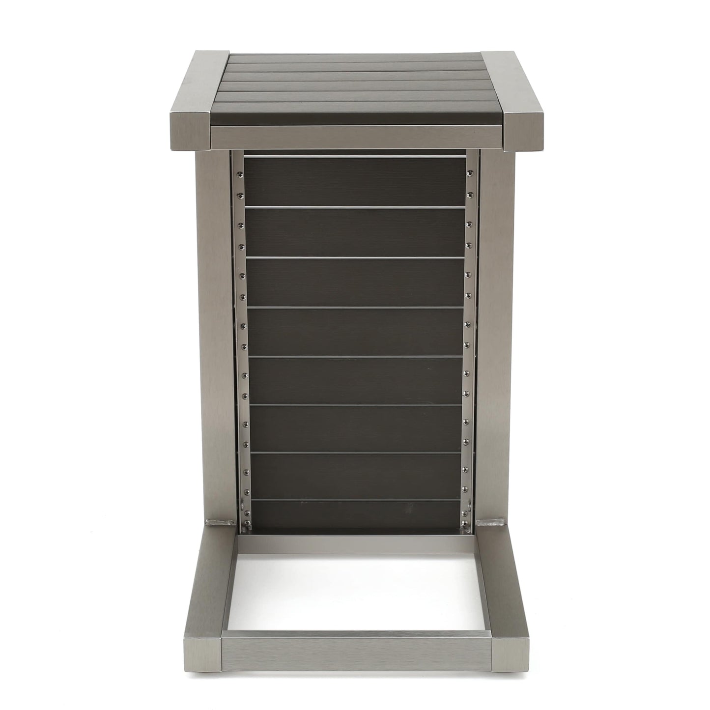 Set da esterno in alluminio Cape Coral da 3 pezzi con tavolo a forma di C di Christopher Knight Home