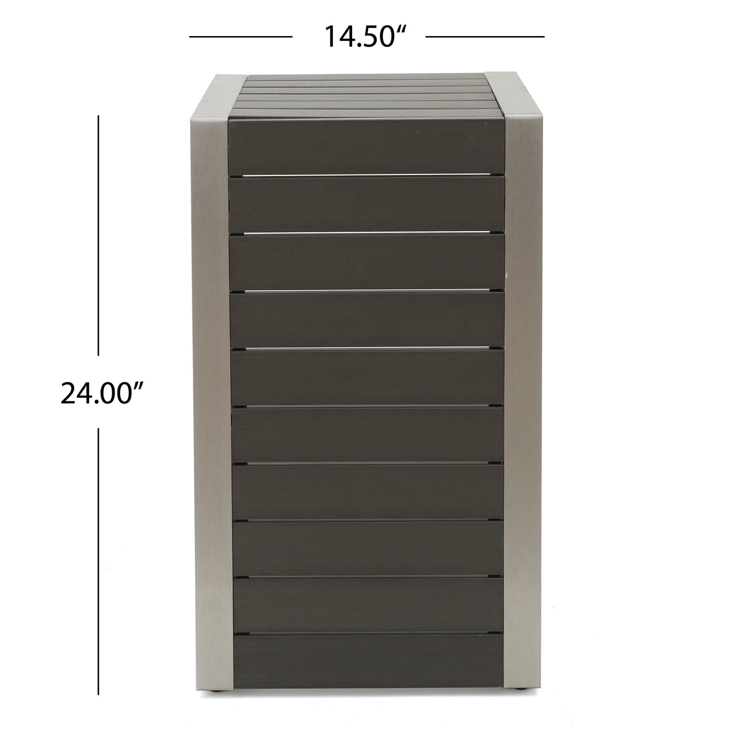 Set da esterno in alluminio Cape Coral da 3 pezzi con tavolo a forma di C di Christopher Knight Home