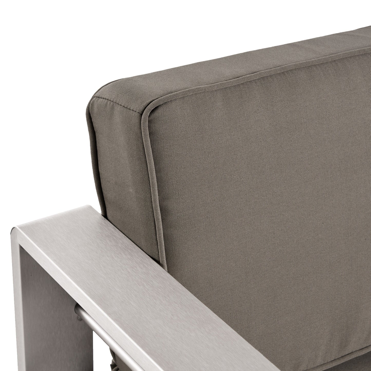 Set da esterno in alluminio Cape Coral da 3 pezzi con tavolo a forma di C di Christopher Knight Home