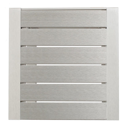 Set da esterno in alluminio Cape Coral da 3 pezzi con tavolo a forma di C di Christopher Knight Home