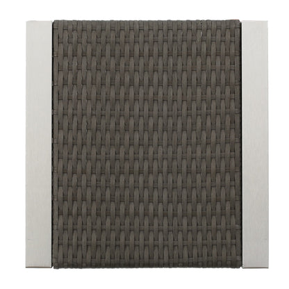 Set da esterno in alluminio Cape Coral da 3 pezzi con tavolo a forma di C di Christopher Knight Home