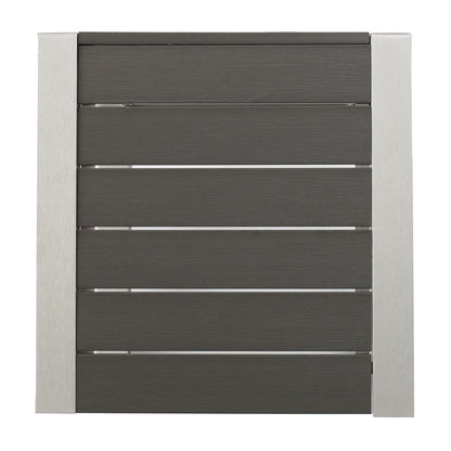 Set da esterno in alluminio Cape Coral da 3 pezzi con tavolo a forma di C di Christopher Knight Home