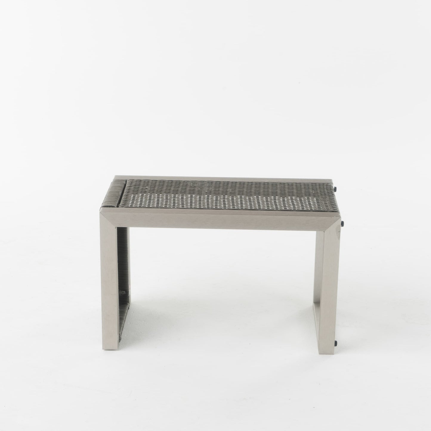 Set da esterno in alluminio Cape Coral da 3 pezzi con tavolo a forma di C di Christopher Knight Home