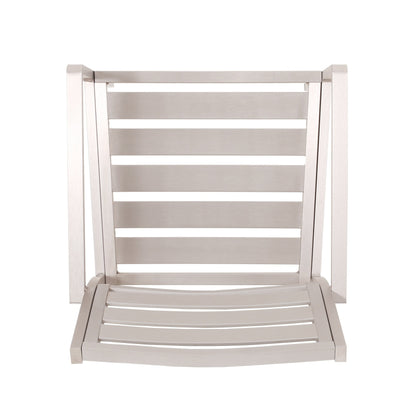 Set da pranzo moderno da esterno Cape Coral da 4 posti in alluminio con piano in vimini di Christopher Knight Home